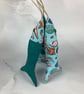 Shells hanging fabric fish set, Handmade - Image 7