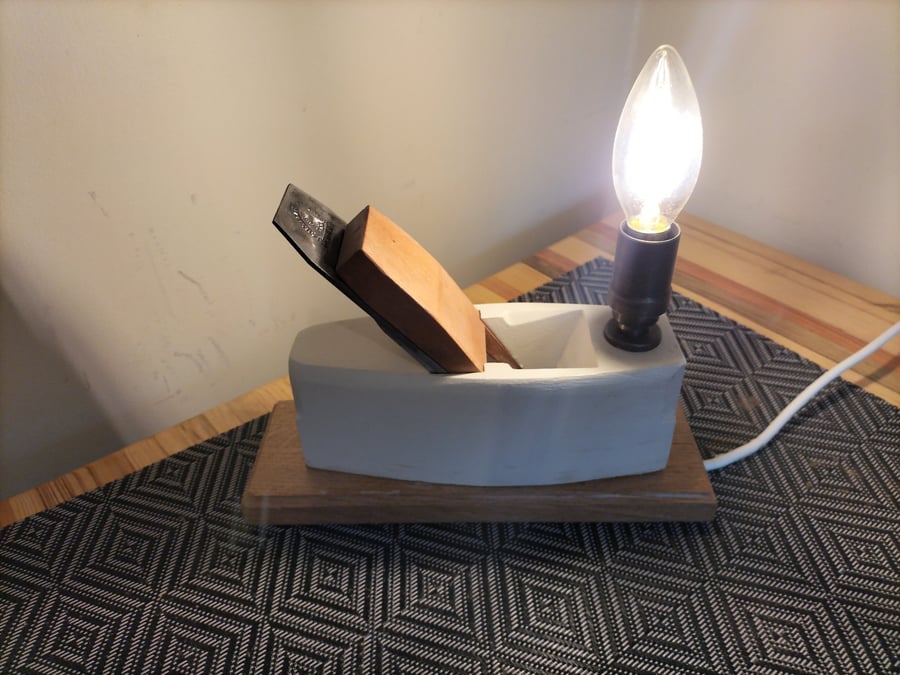 Simple but nice!! Recycled Side or Table Light. Perfect for your man ...