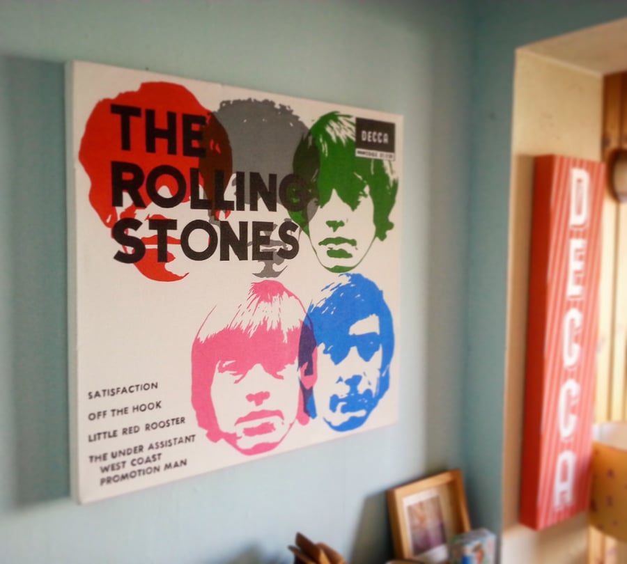 Rolling Stones - Satisfaction EP - 1965 -  Music Inspired Painting , Handpainted