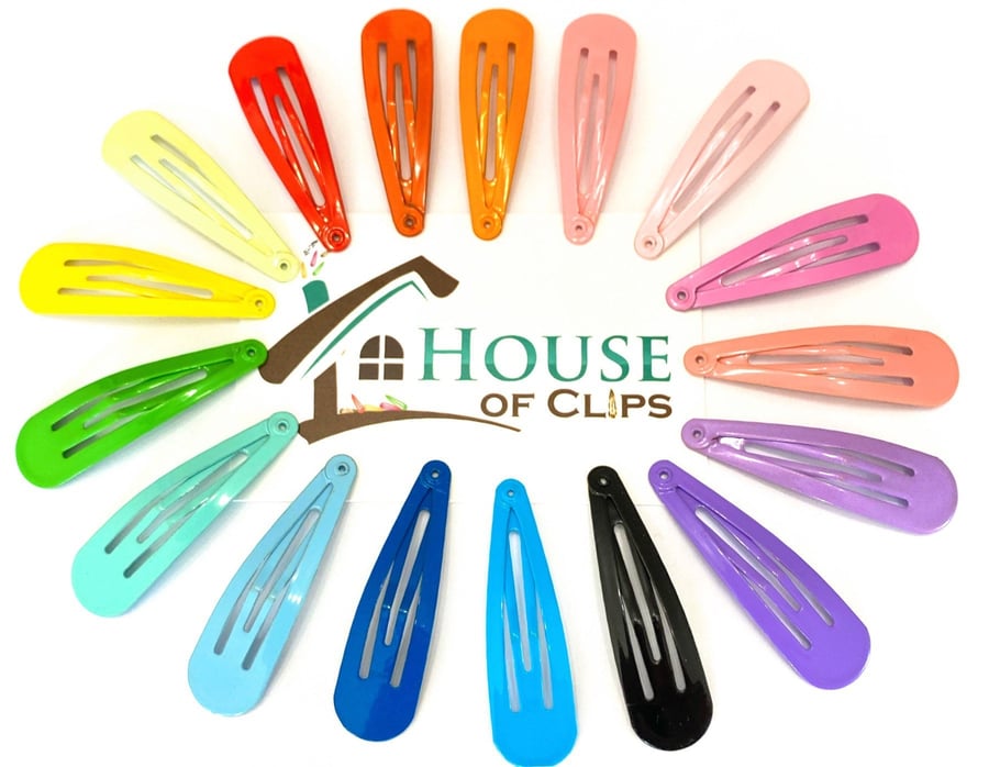 Hair Clips Various Colours x2 - You Choose Hair Clips - Plain Girls Hair Clips -