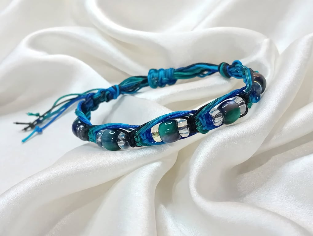 Peacock Glass Bracelet