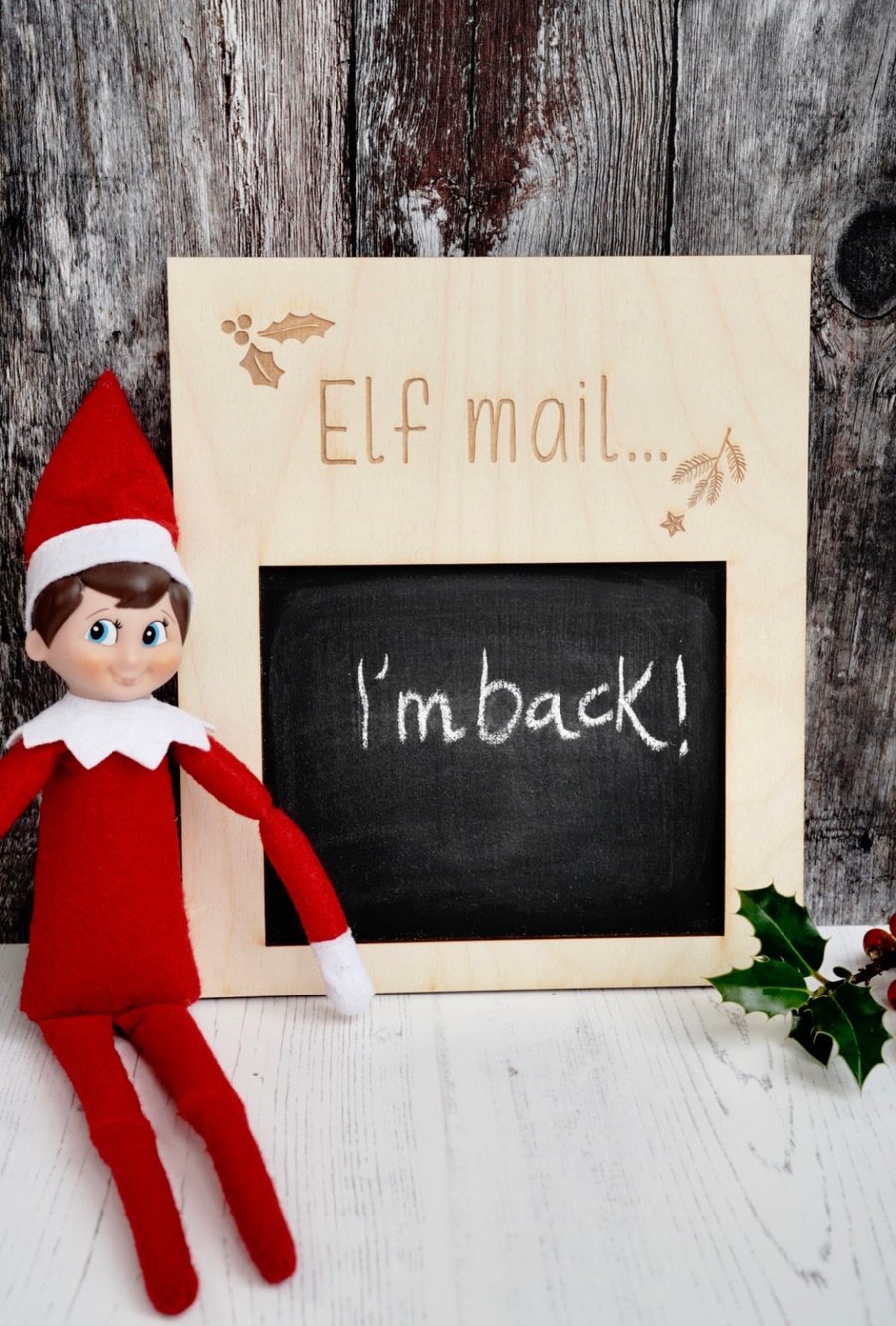 Elf mail chalkboard