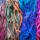 Tie Dyed Silk Ribbon 5 x 3 metre lengths