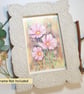 Pink Cosmos, small original drawing, letterbox art gift - Image 5