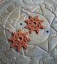 Autumn Sunburst Mandala Earrings 