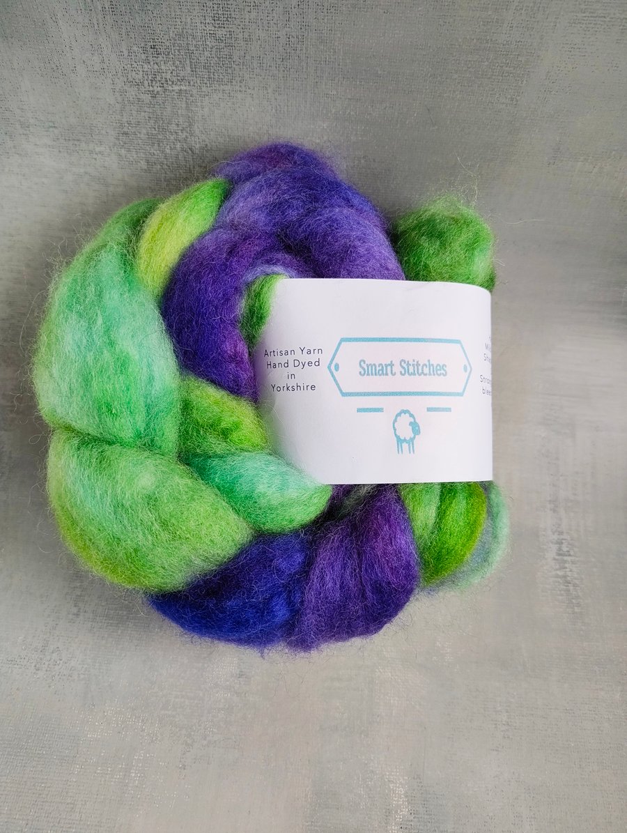 Green and Purple British Wool Braid 