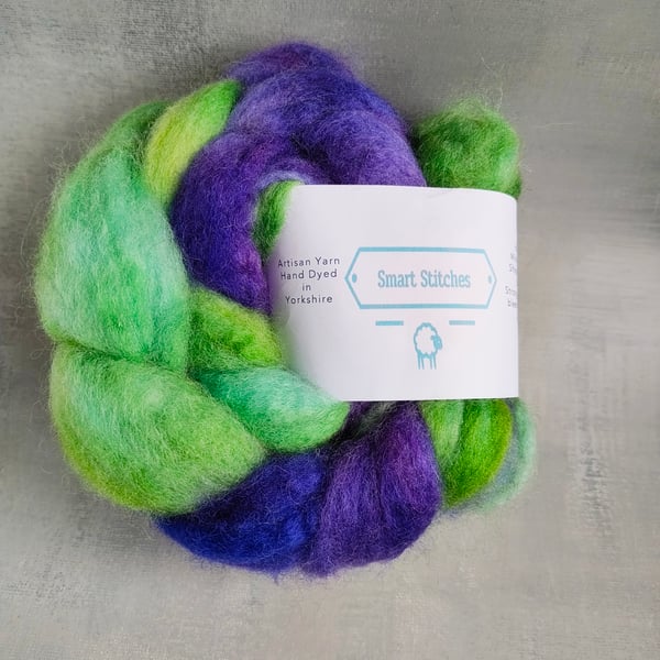 Green and Purple British Wool Braid 