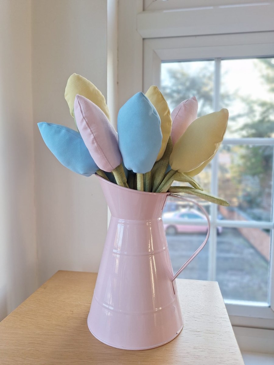 Fabric tulips