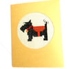 Scottie Dog Cross Stitch Card