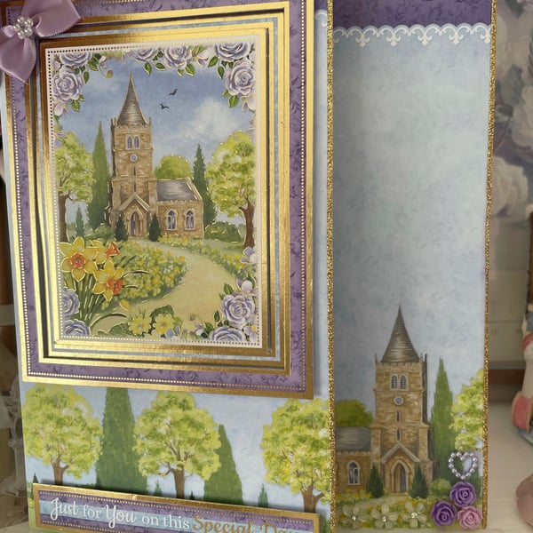 Greeting Card Country Church Wedding  by Carolee Crafts PB1 - 0007