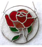 Rose Ring Suncatcher Stained Glass Red - Image 2
