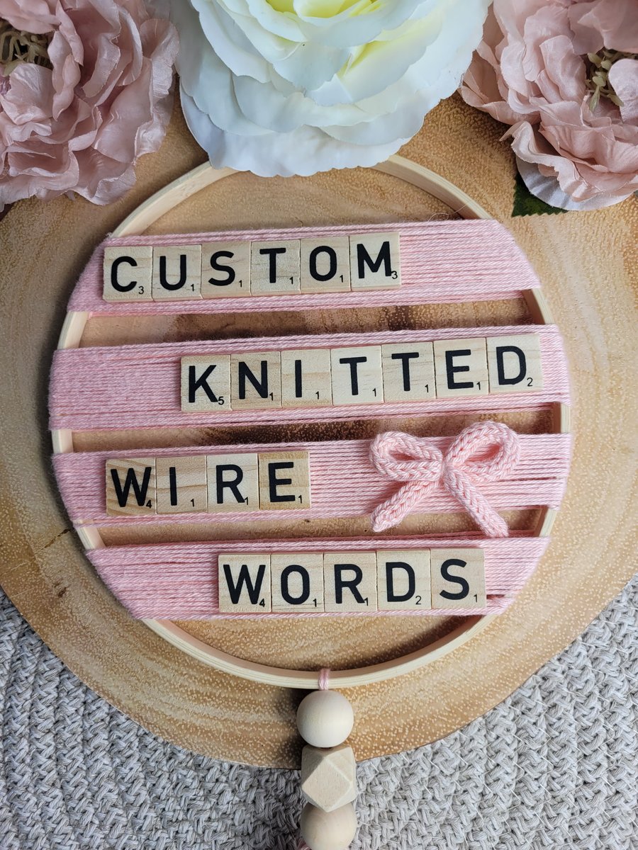 Custom Knitted Wire Words