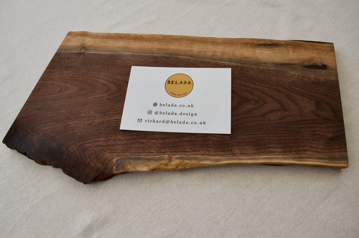 Handmade Walnut Cheese & Charcuterie Board – Live Edge Serving Board