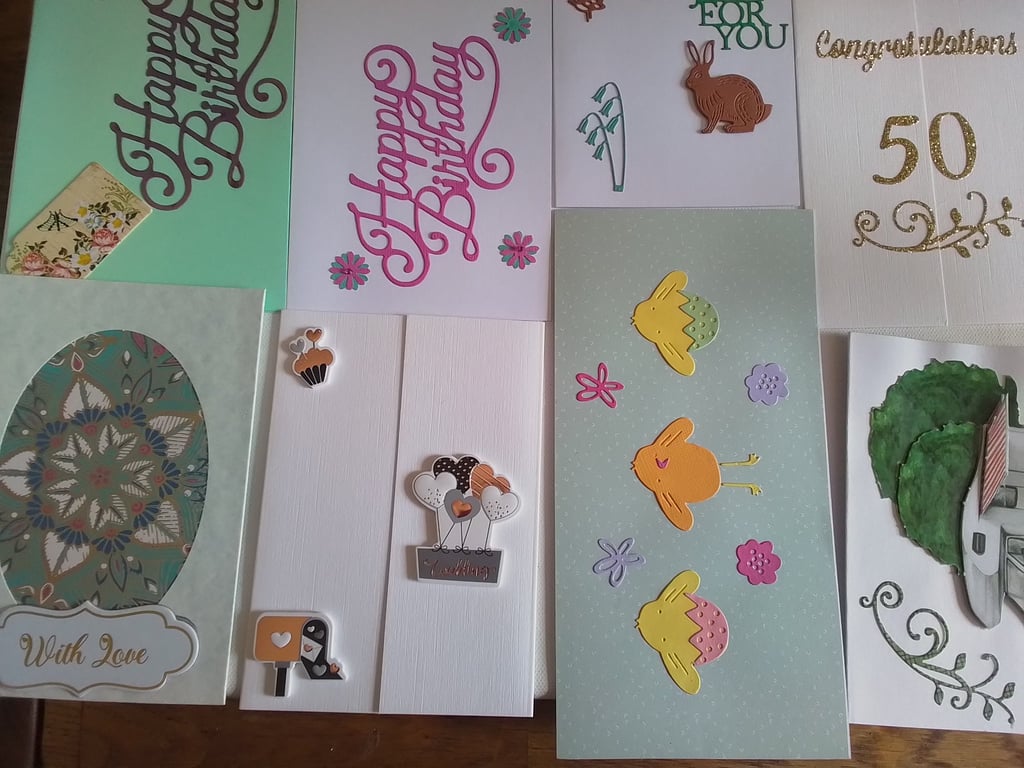 Set of 8 assorted cards. Ref 537. Summer seconds 