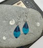 Recycled tin and silver earrings 