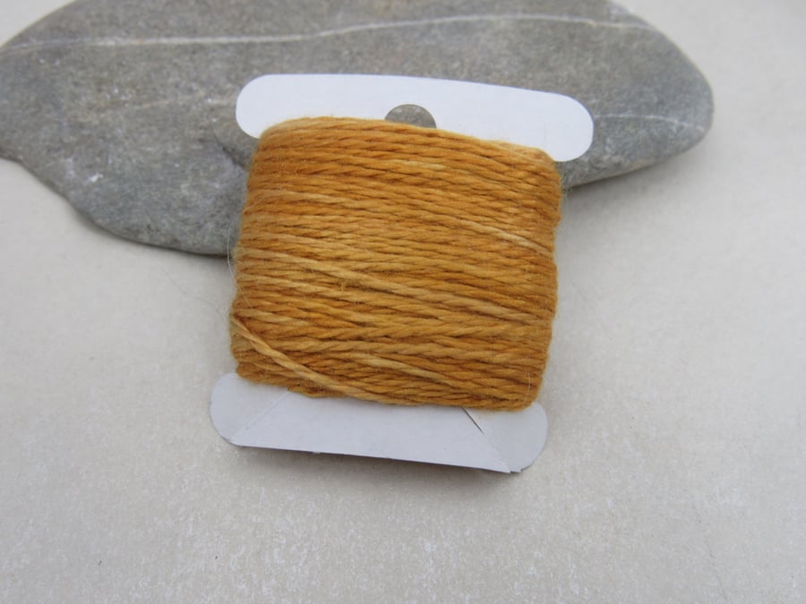 15m Natural Dye Golden Brown Pure Silk Embroidery Thread