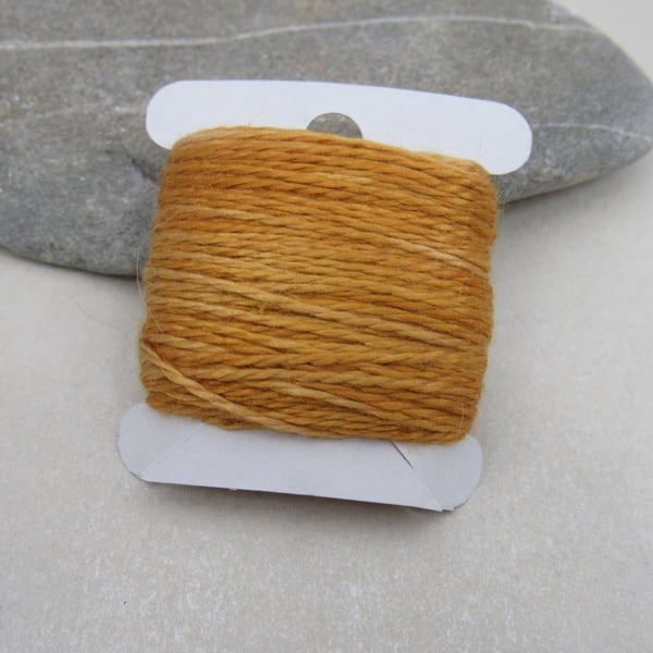 15m Natural Dye Golden Brown Pure Silk Embroidery Thread