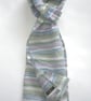 Lightweight multicoloured crinkle weave, micro hemmed summer scarf.  - Image 4