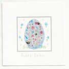 Pretty blue egg card