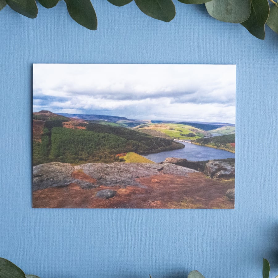 View of Ladybower - Landscape Greetings Card & Envelope