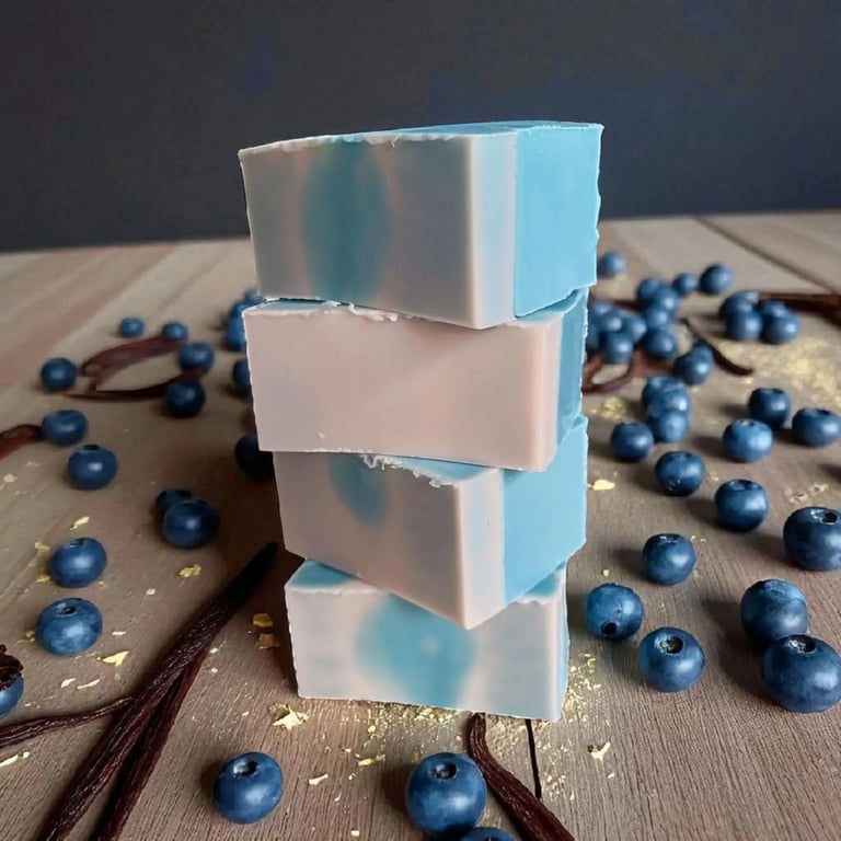 Blueberry and Vanilla Goats Milk Soap