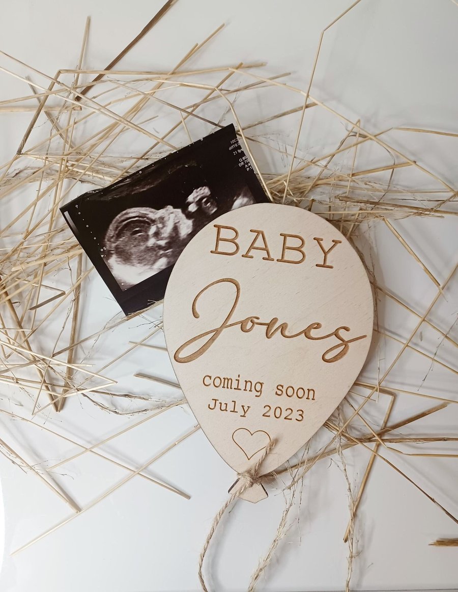 Personalised Baby Annoucement Sign, Hello World, Baby Name Sign, Baby Arrival