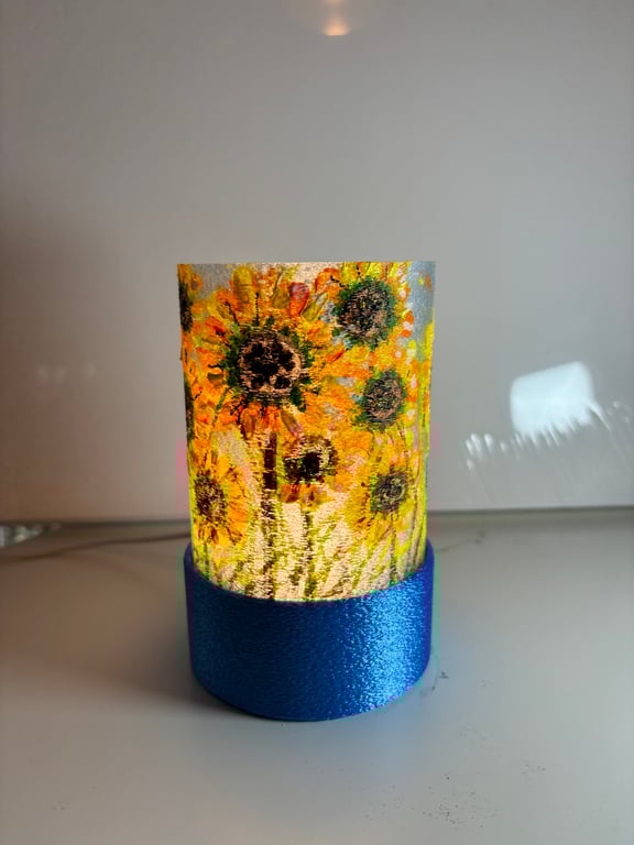 A hand painted and sealed lamp by Andrew Jenkins 