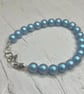 Sterling Silver Single Shimmering Pearl Bracelet  - Image 2