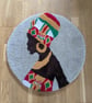 African Kente Woman Rug