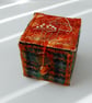 Unique hand embroidered handmade keepsake box in harris tweed - Image 5