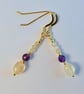Citrine & Amethyst Gemstone Earrings, November Birthday, Gift For Scorpio - Image 6