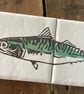 Summer seconds Pair of Mackerel Tiles - ceramic, coaster, coastal home - Image 2