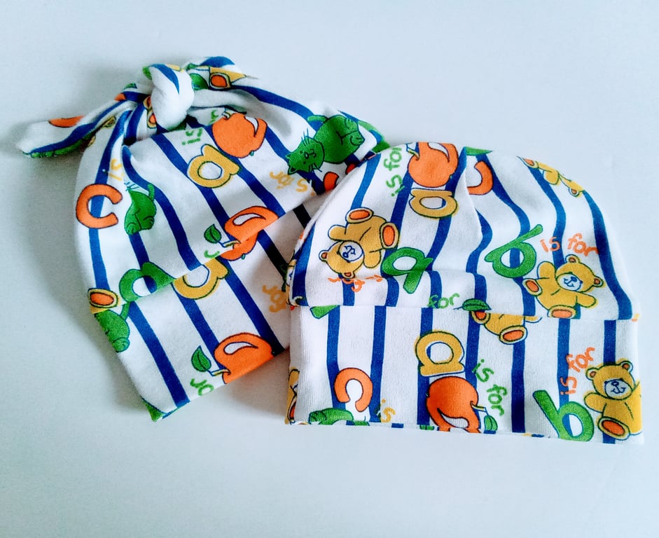 Beautiful Bundle Newborn gift set,  jersey knit hats, baby hat, new baby, hats 