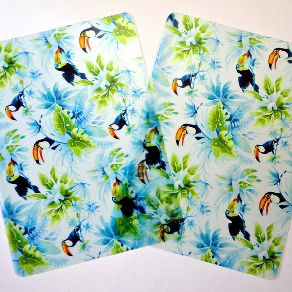 Two Tropically Toucan Plastic Placemats