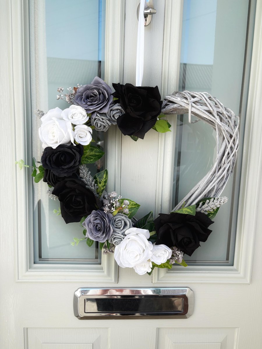 Heart wreath for front door, indoor wreath, year round wreath, new home gift, ho