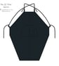 Kite-Shape Crossback Apron, Black Canvas, Adjustable Unisex No 22 - Image 2