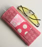 Glasses Case, sunglasses case, shades of pink - Image 1