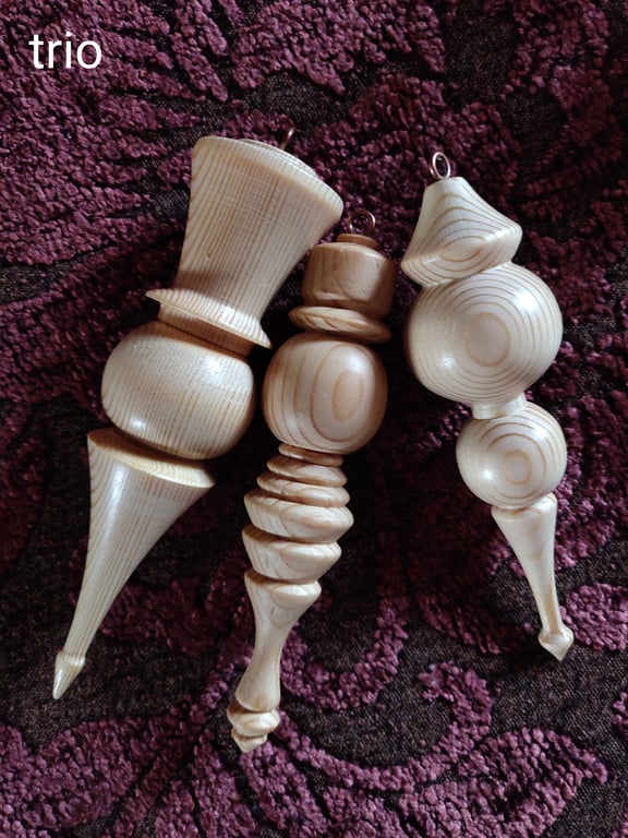 Hand Crafted Tree Ornaments...  Made from reclaimed spruce...