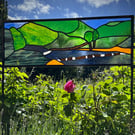 stained glass garden sculpture