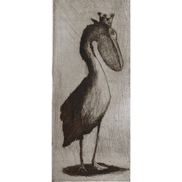 Dry point etching of imaginary Bird