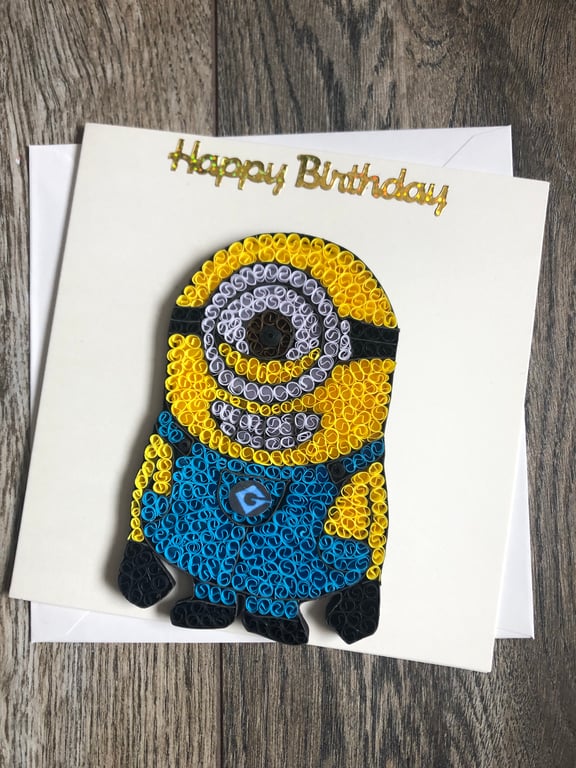 Minion quilled card