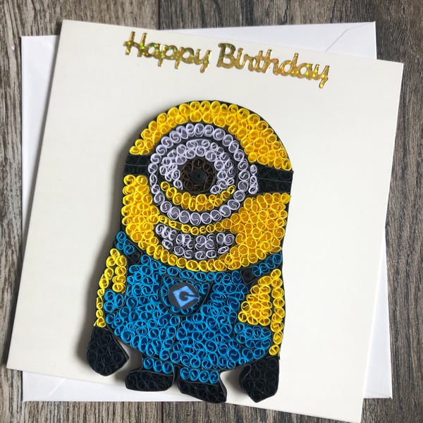 Minion quilled card