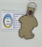 Embroidered Labradoodle Keyring - Image 2