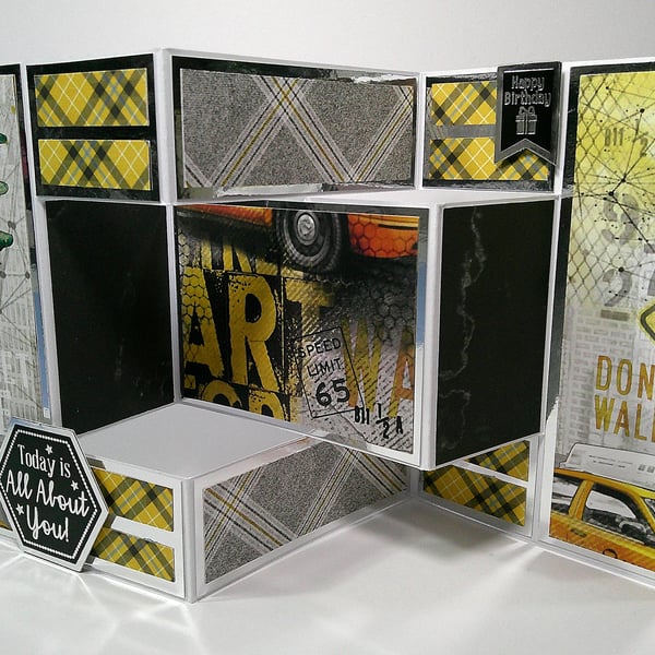 Birthday NYC Themed Tri-Fold Shutter Card