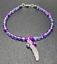 Purple and blue feather charm bracelet  - Image 4