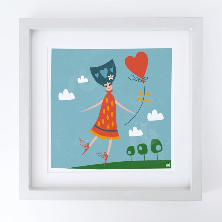 Girl With Balloon, Giclee print, perfectly imperfect