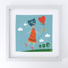 Girl With Balloon, Giclee print, perfectly imperfect