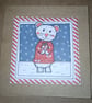 Set of 5 christmas animals in their christmas jumpers, whimsical art, handmade. - Image 5