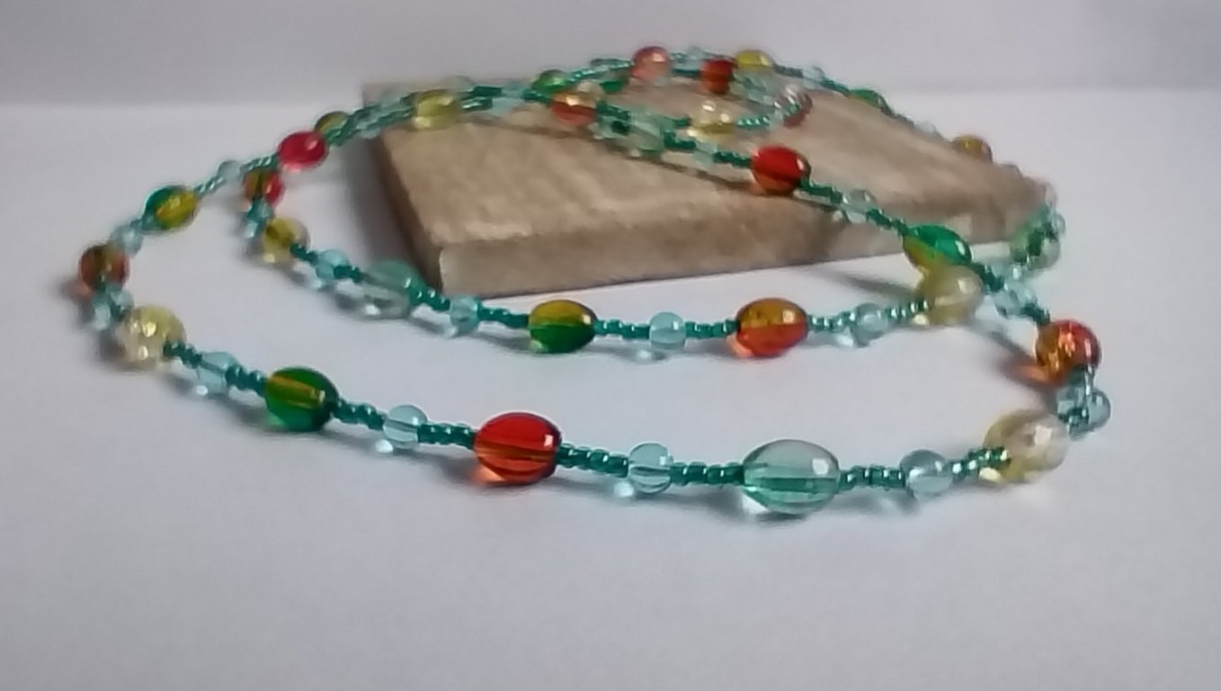 Candy Pop Single Multi Colour Strand Necklace
