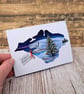 Isle of Wight Christmas Card - Freshwater Bay - Image 5